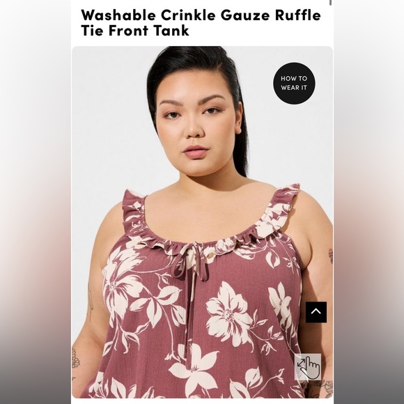 NWT Torrid Ruffle Floral Tank Top - Picture 2 of 7